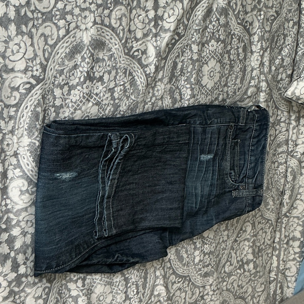 Calvin Klein Collection Dark Blue Straight Leg Pants